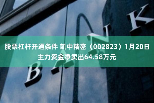 股票杠杆开通条件 凯中精密（002823）1月20日主力资金净卖出64.58万元