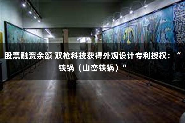 股票融资余额 双枪科技获得外观设计专利授权：“铁锅（山峦铁锅