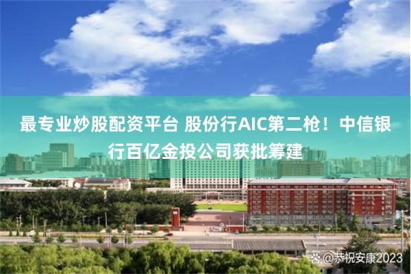 最专业炒股配资平台 股份行AIC第二枪！中信银行百亿金投公司