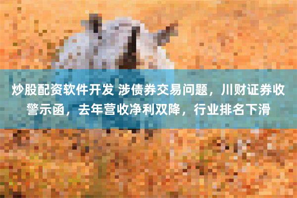 炒股配资软件开发 涉债券交易问题，川财证券收警示函，去年营收