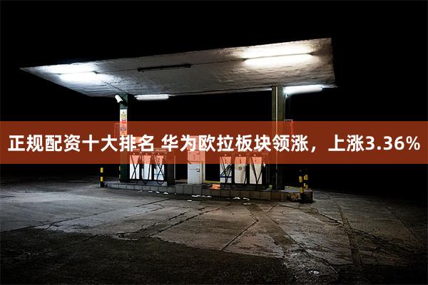 正规配资十大排名 华为欧拉板块领涨，上涨3.36%